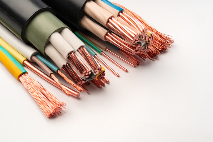 Multi-Colored Electrical Wires With Exposed Copper Strands